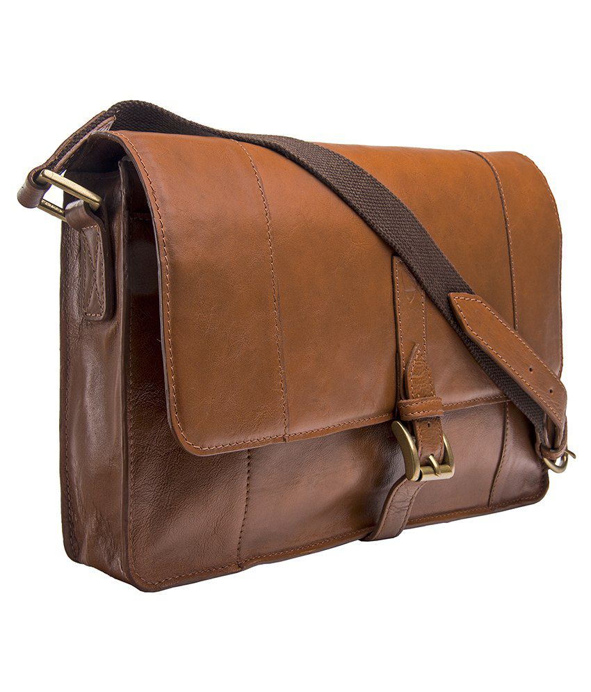 Hidesign Maverick 03 Tan Leather Messenger Bag - Buy Hidesign Maverick ...