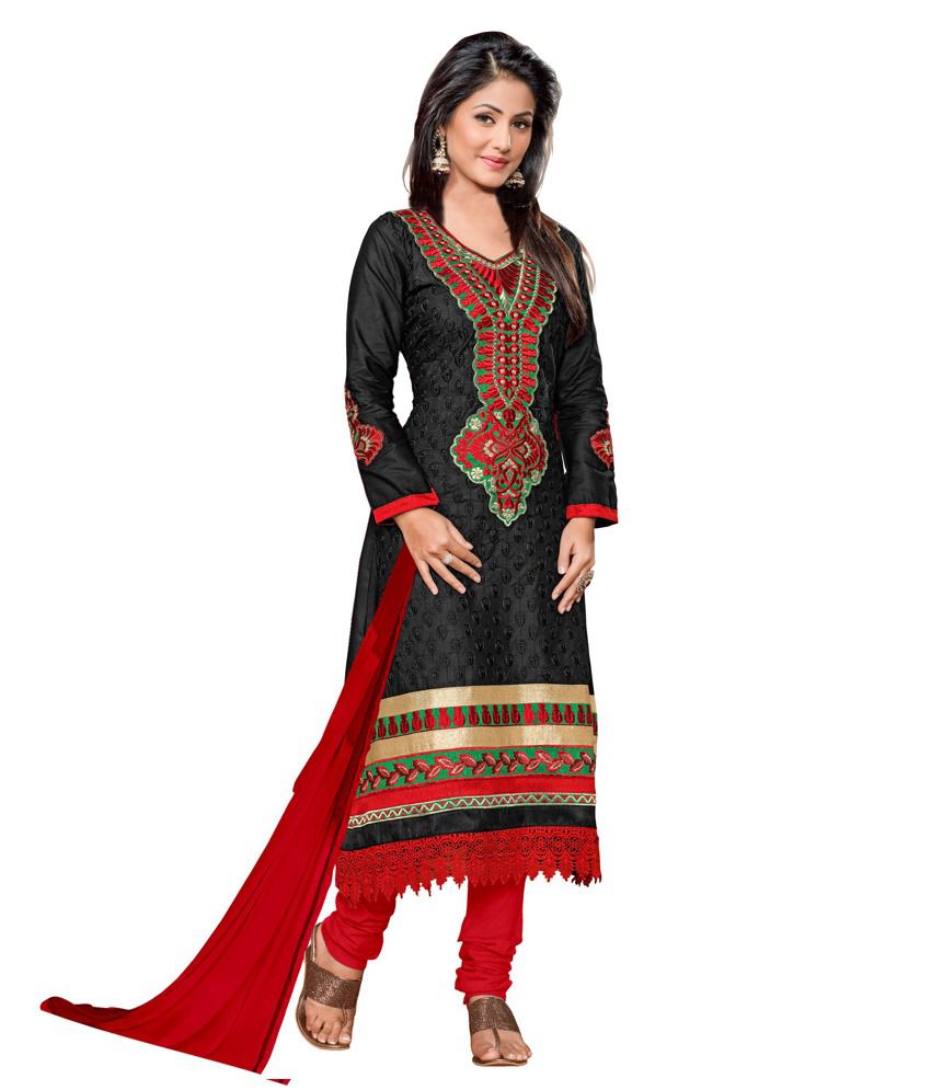 Shiva Creation Multi Color Cotton Unstitched Dress Material - Buy Shiva ...