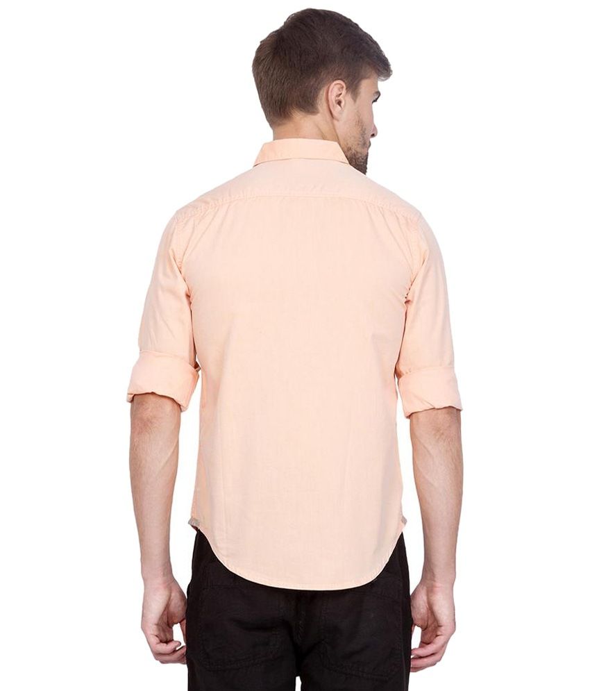 Slub Peach Solid Formal Shirt For Men Buy Slub Peach Solid Formal Shirt For Men Online at Best