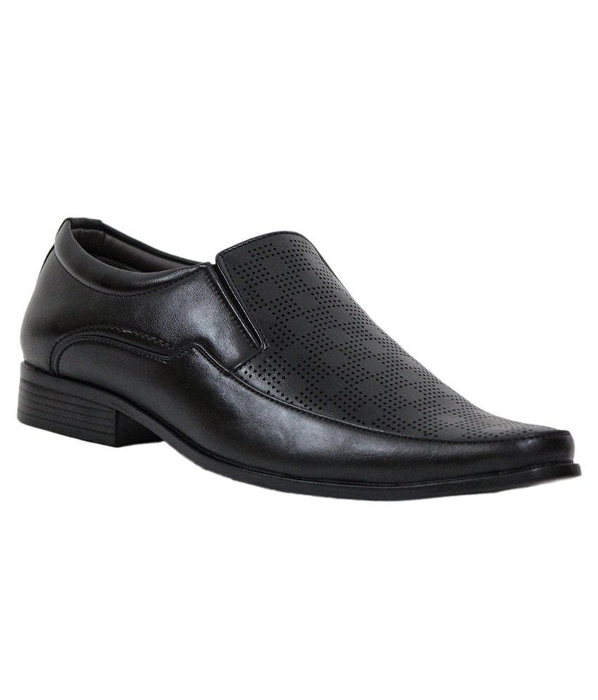 Guava Black Faux Leather Slip-On Formal Shoes Price in India- Buy Guava ...