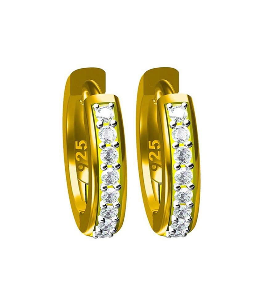 GVJ Yellow Gold Plated Studs: Buy GVJ Yellow Gold Plated Studs Online ...