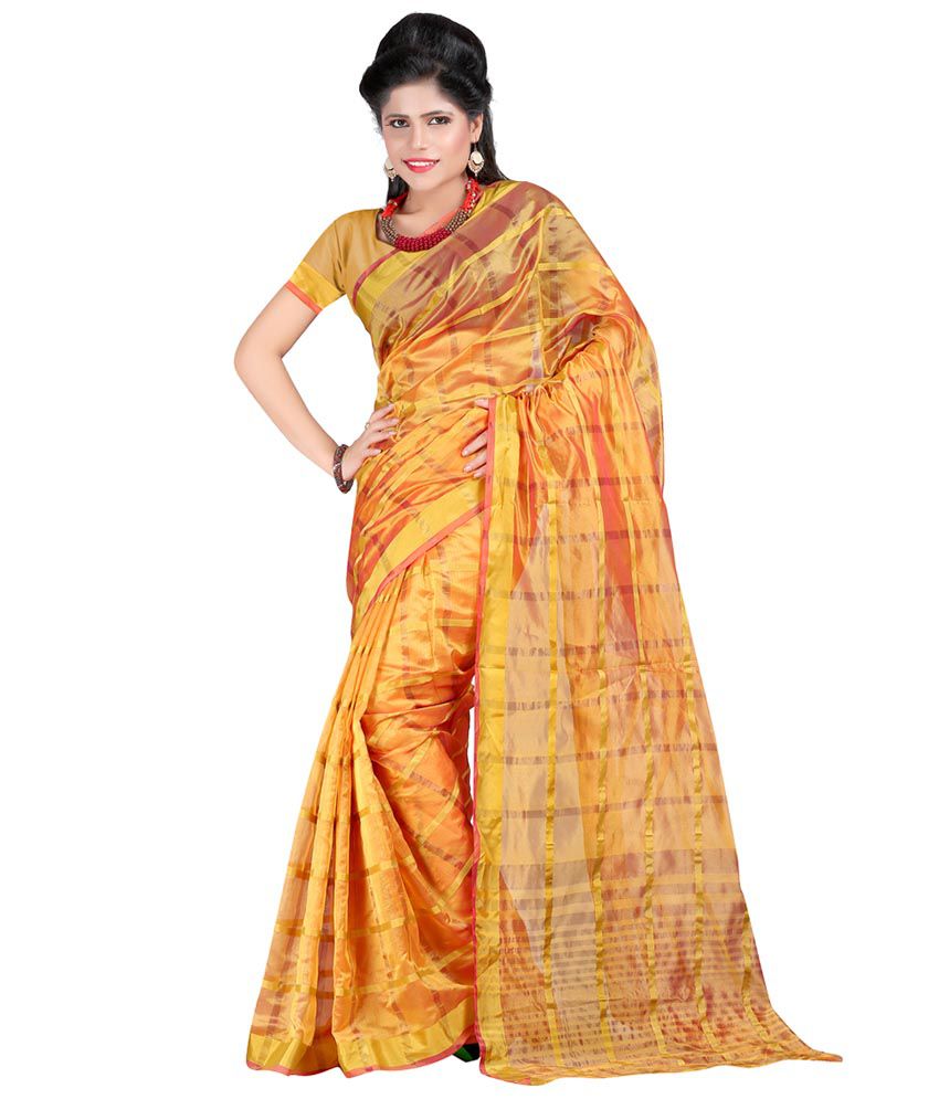 Laxmi Sarees Yellow Meghalaya Silk Saree - Buy Laxmi Sarees Yellow ...
