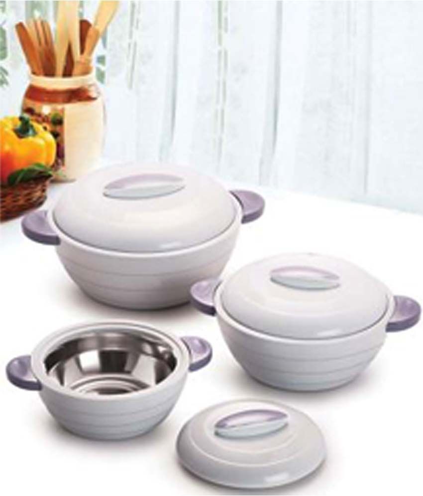 Cello White Elegant Casseroles Set (3 pcs) Buy Online at Best Price in