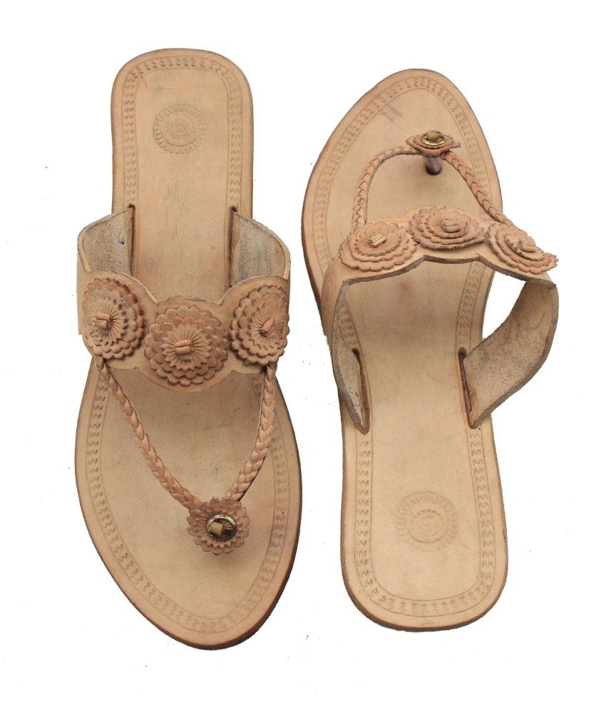 Jstarmart Traditional Beige Kolhapuri Chappals Price in India- Buy ...