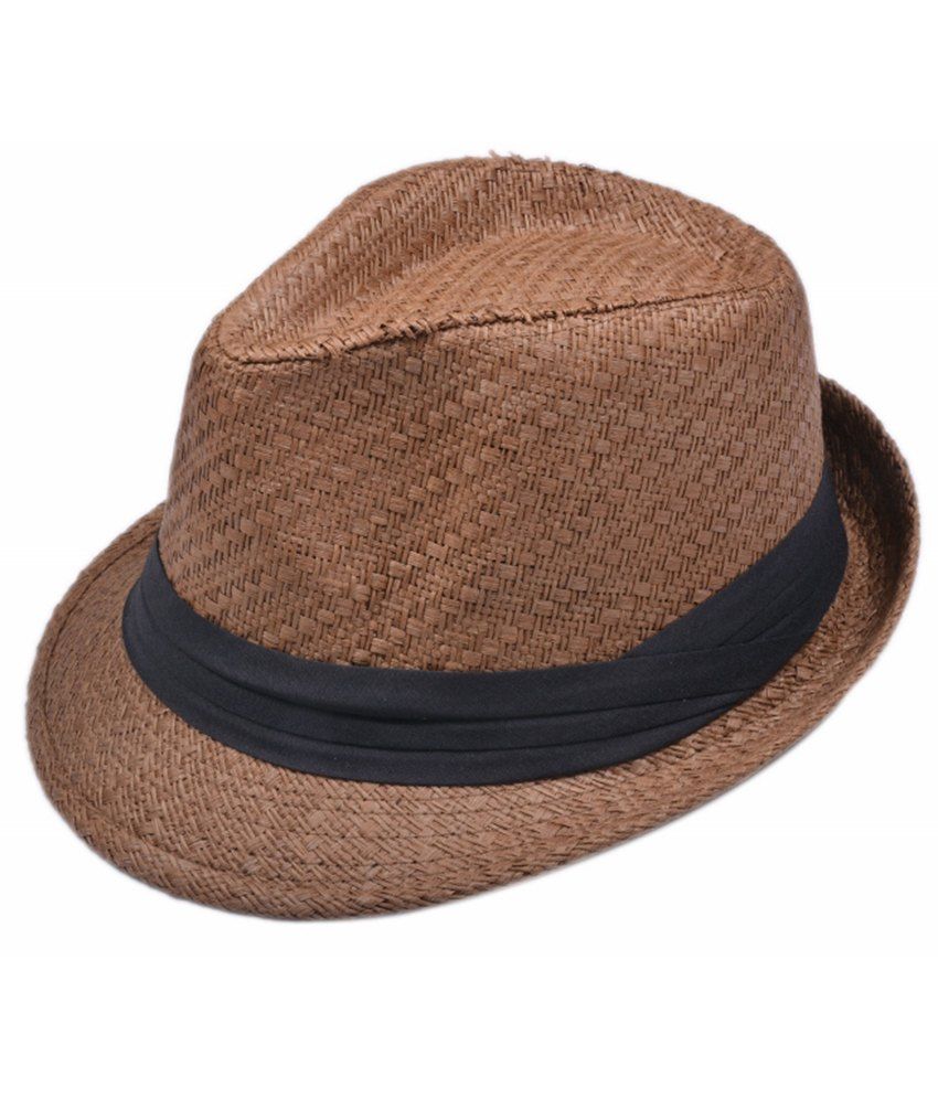 Monsieur Brown Cotton Fidora Hat For Men - Buy Online @ Rs. | Snapdeal