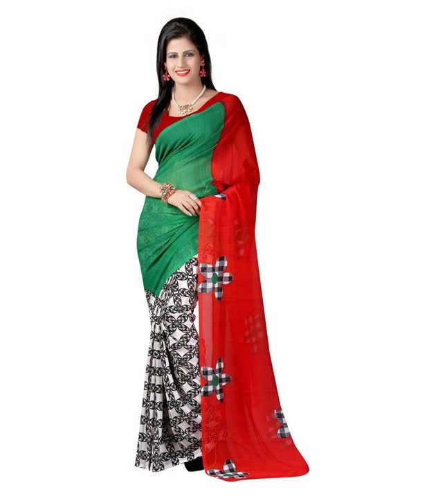red color ki saree