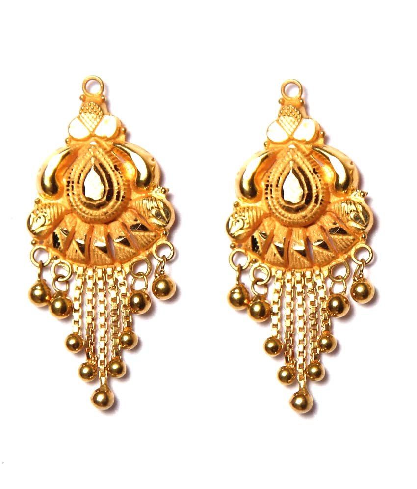 Shekhar Ornaments 18kt Gold Traditional Earrings: Buy Shekhar Ornaments ...