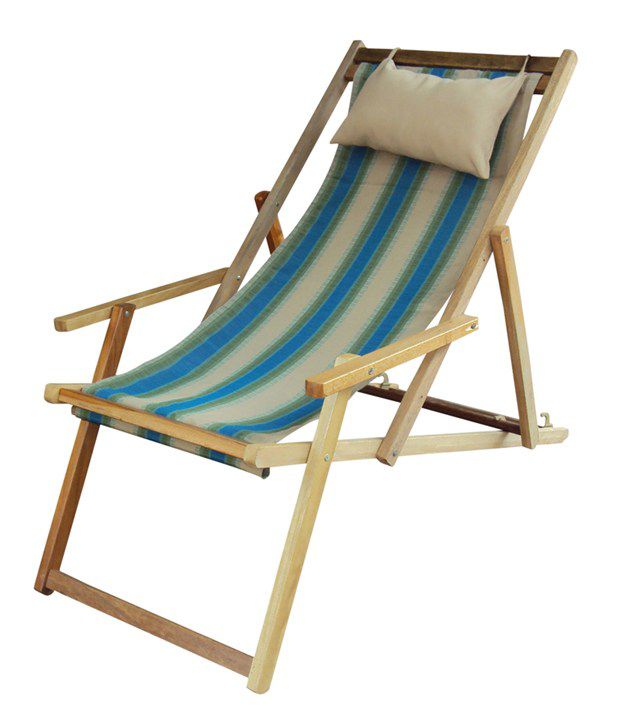 Solid Wood Lawn Chair in Blue - Buy Solid Wood Lawn Chair in Blue