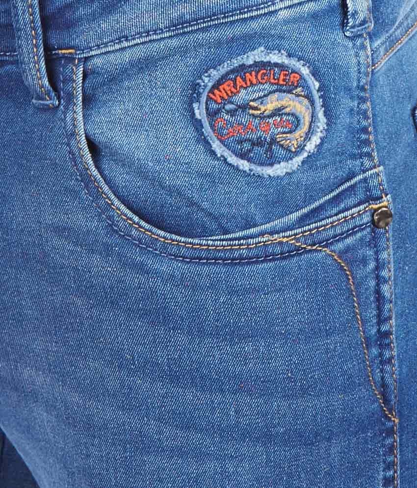 wrangler faded jeans