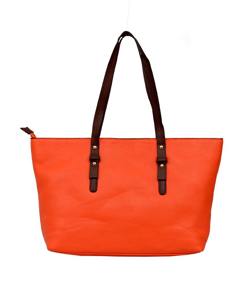 Lengloy Orange Shoulder Bag With Zip - Buy Lengloy Orange Shoulder Bag ...