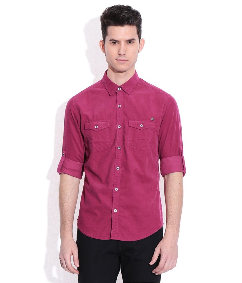 Numero Uno Red Solids Shirt - Buy Numero Uno Red Solids Shirt Online at ...