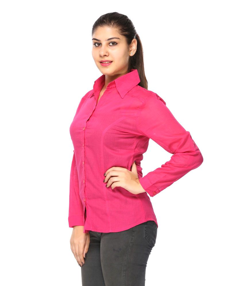 Buy Fashion By Netanya Pink Cotton Shirts Online at Best Prices in ...