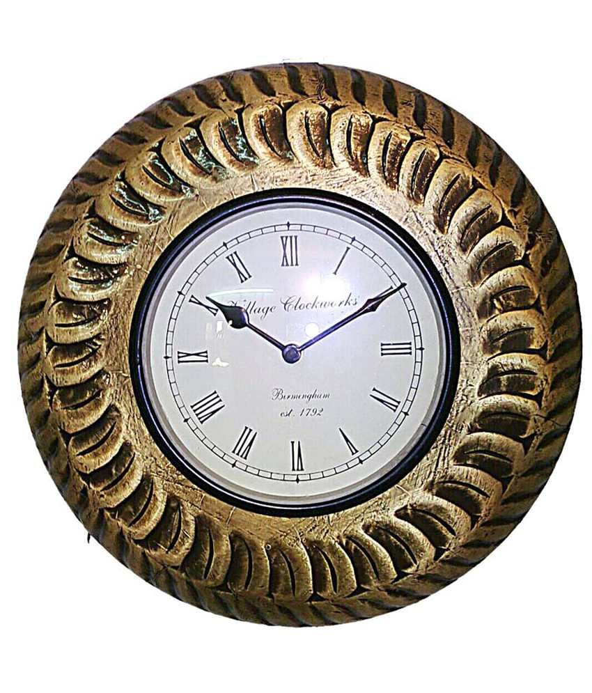 Surface 180 Stylish Antique Gold Wall Clock Buy Surface 180 Stylish Antique Gold Wall Clock at