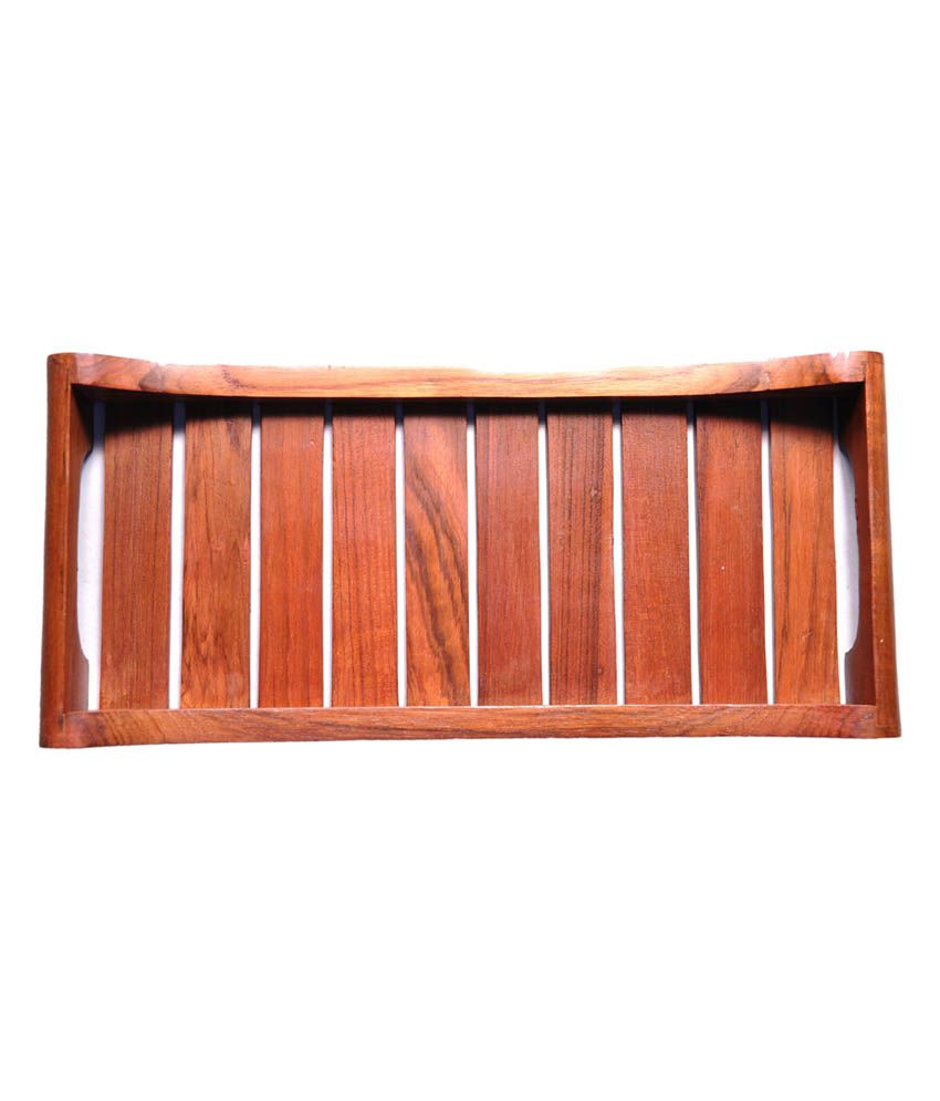 Brown Hashcart Wood Serving Tray