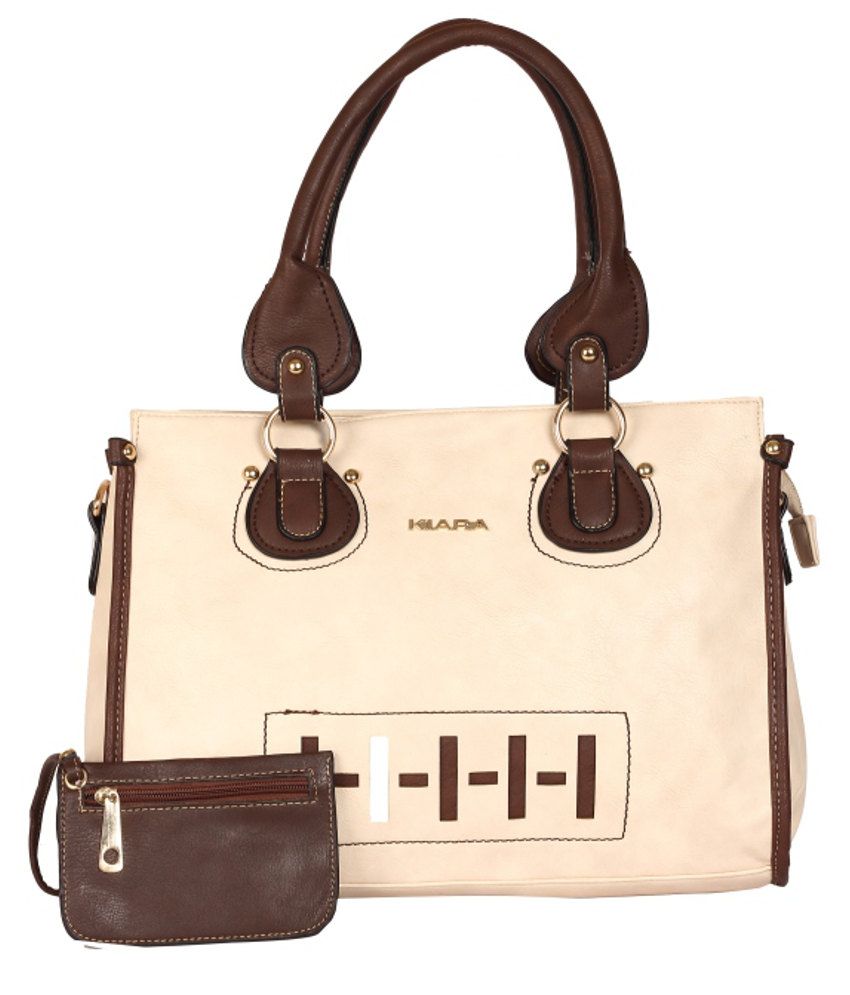 small beige shoulder bag