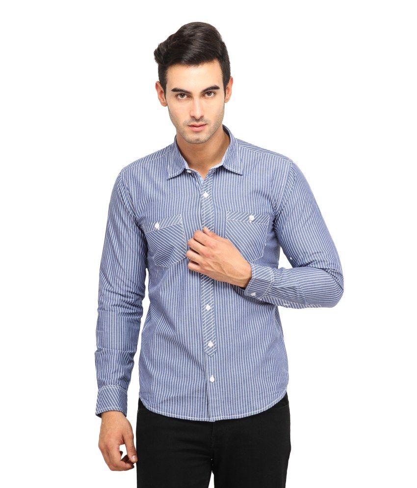 Tog Blue 100 Percent Cotton Full Casual Shirt - Buy Tog Blue 100 ...