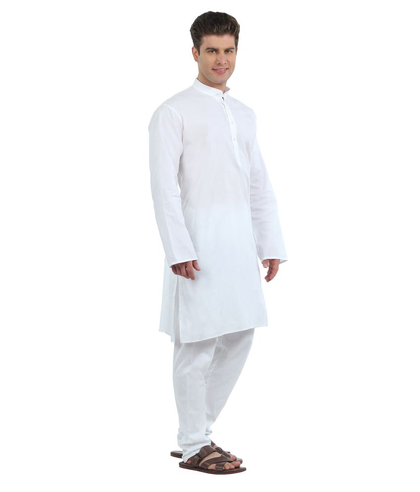 Royal Kurta White Cotton Full Sleeve Kurta Pyjama - Buy Royal Kurta ...