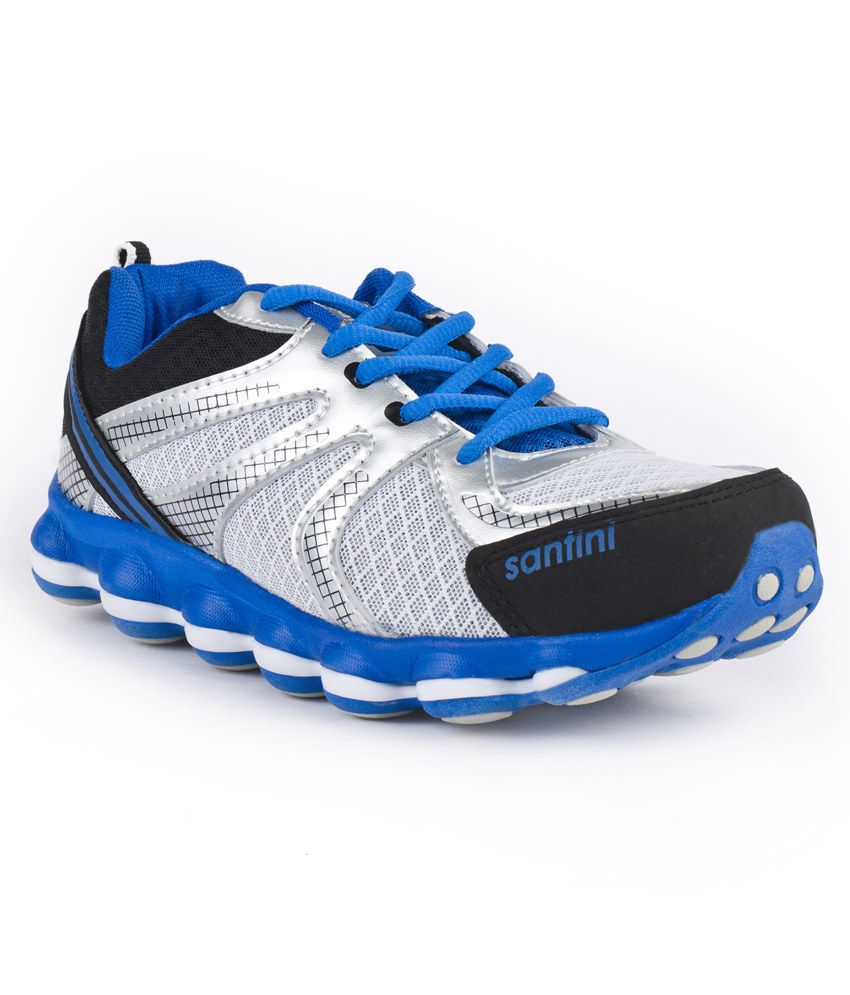 Santini Blue And Grey Running Sport Shoes - Buy Santini Blue And Grey ...