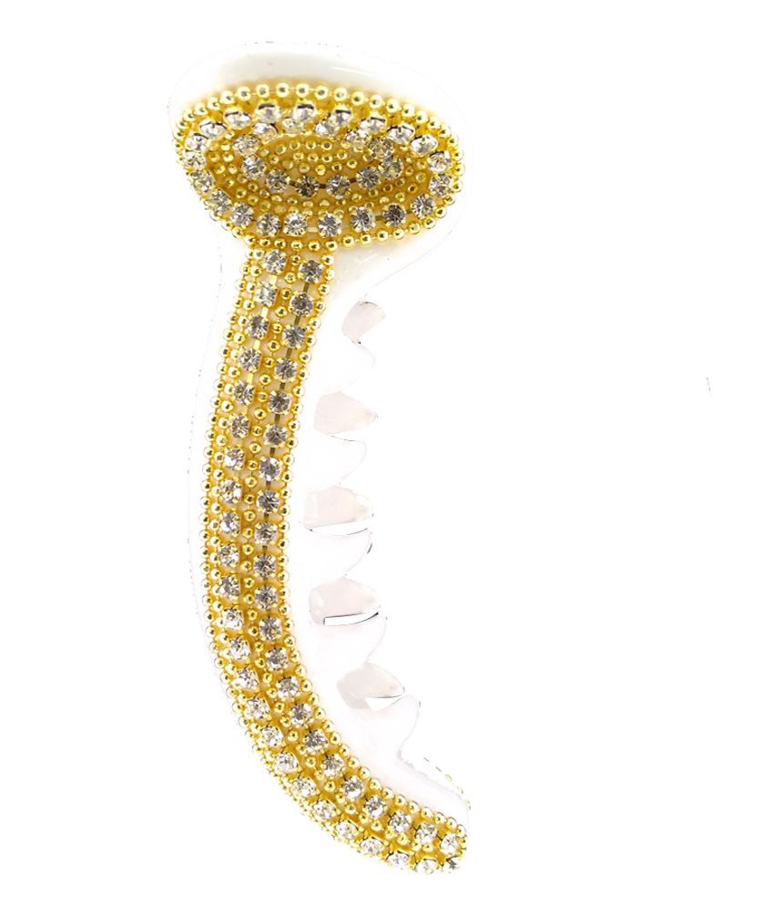 Pradeep Bold White Stone Banana Clip: Buy Online at Low Price in India -  Snapdeal