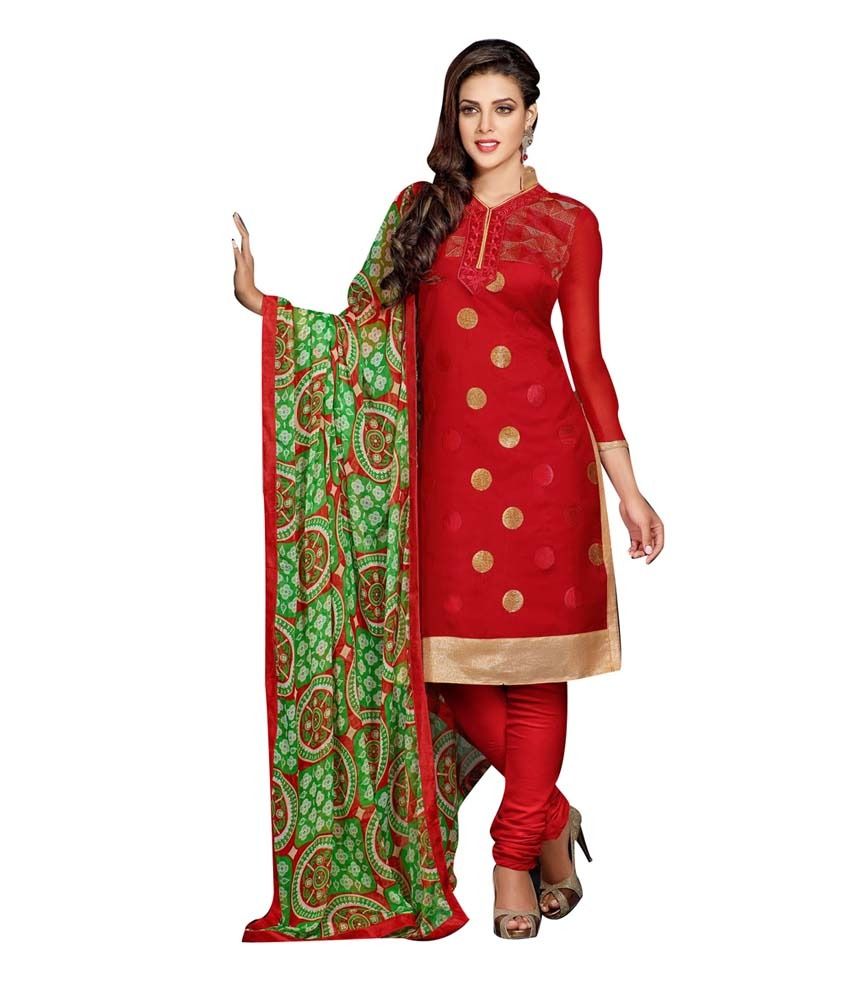 unstitched cotton dress material online