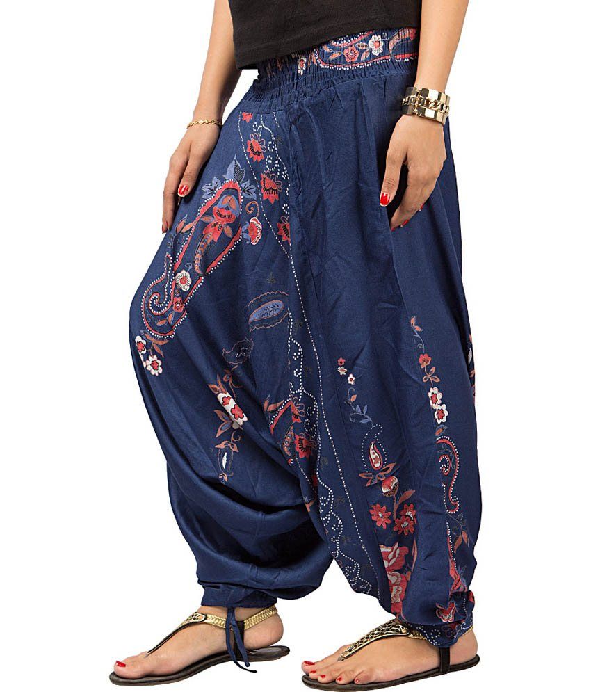 blue dhoti pants