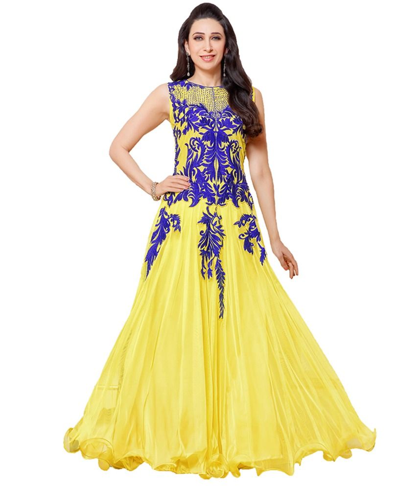 yellow party wear dress