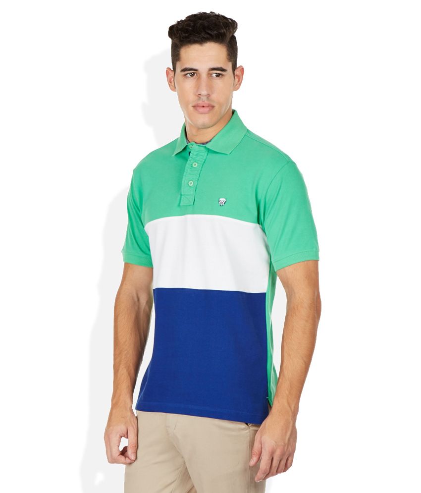 John Players Green Polo Neck T Shirt - Buy John Players Green Polo Neck ...