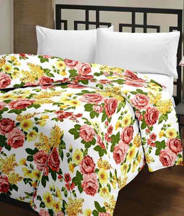     			Renown Beautiful Flowers Printed Polycotton Single Bed AC Blanket / Dohar