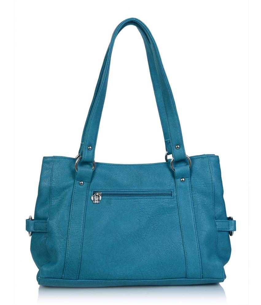 Butterflies Blue Faux Leather Shoulder Bag - Buy Butterflies Blue Faux ...