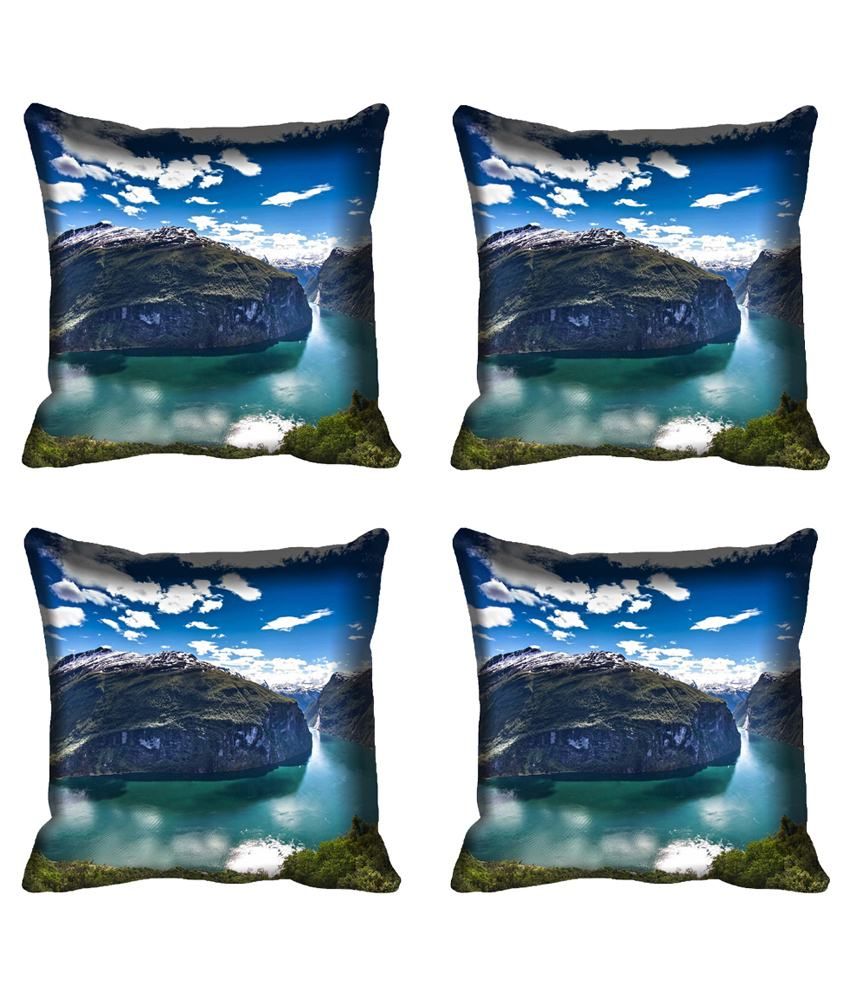 Mesleep Multicolour Satin Cushion Cover Pack Of 4 Buy Online at Best