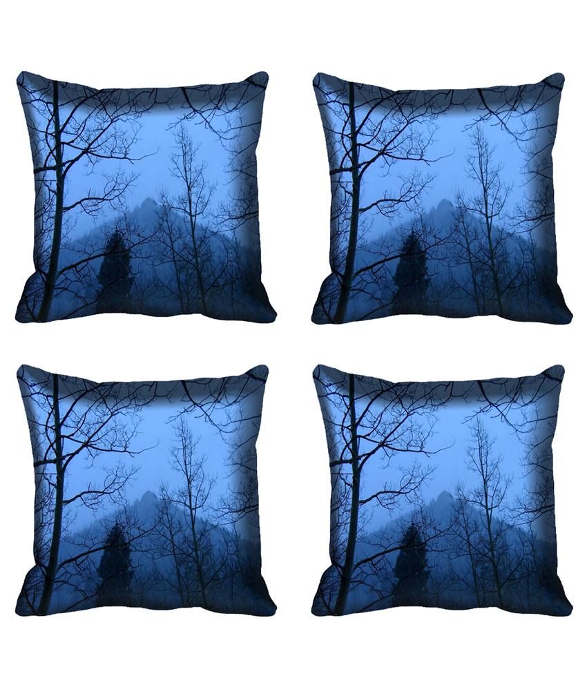 Mesleep Multicolour Satin Cushion Cover Pack Of 4 Buy Online at Best