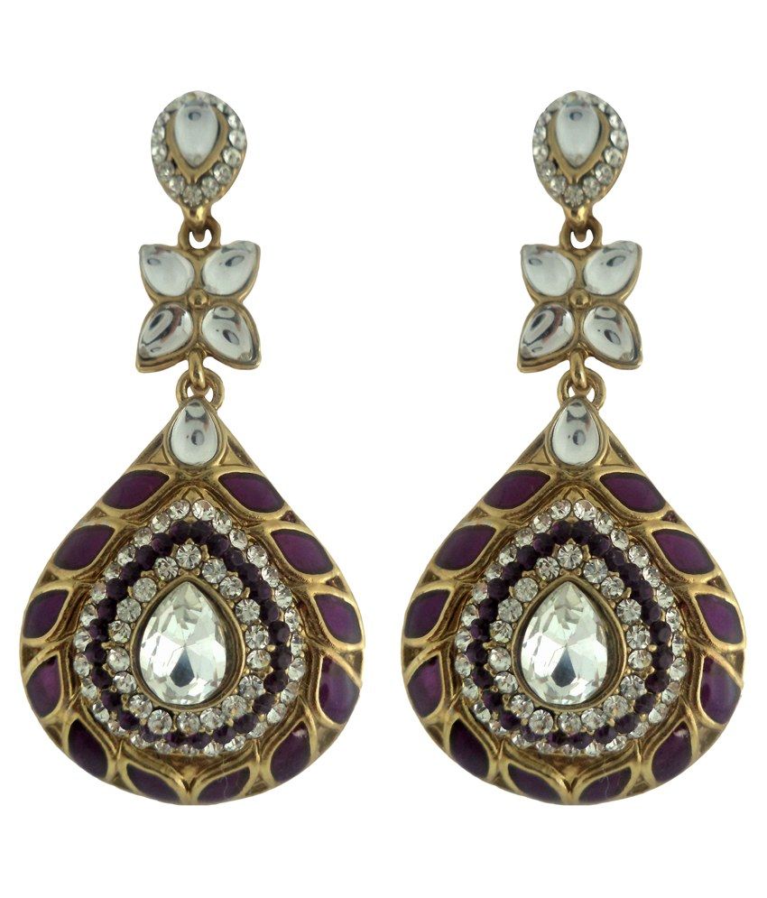 DG Jewels Style Diva Purple Coloured Bead Hanging Earrings - Buy DG ...