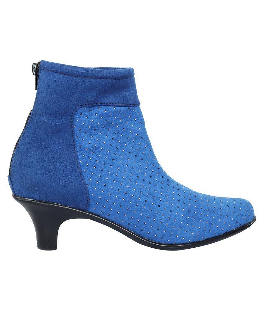 Shoe Bazar Blue Stylish Boots Price in India- Buy Shoe Bazar Blue ...