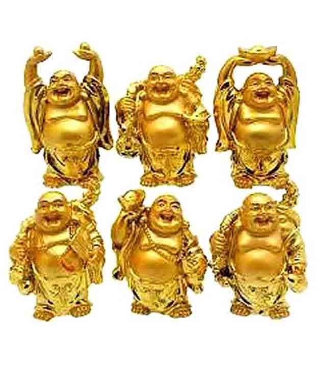     			ShubhBhakti Fengshui Set Of 6 Pcs Laughing Buddha