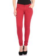 Flyjohn Red Cotton Lycra Jeans
