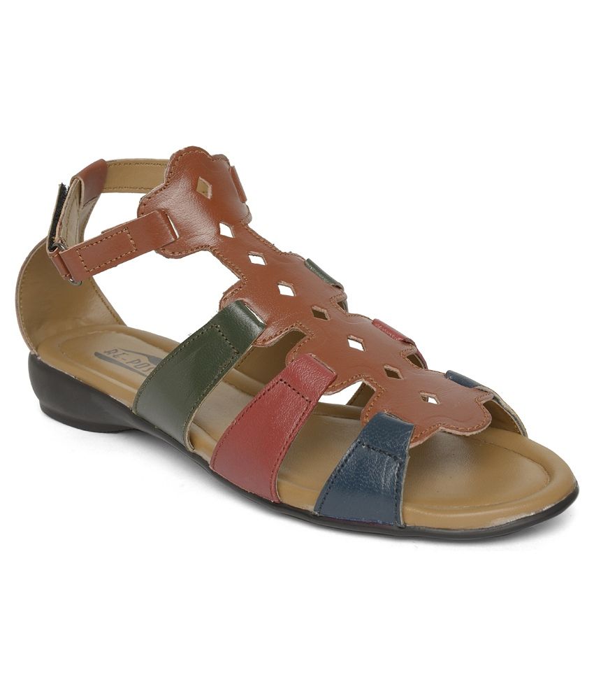 colorful flat sandals