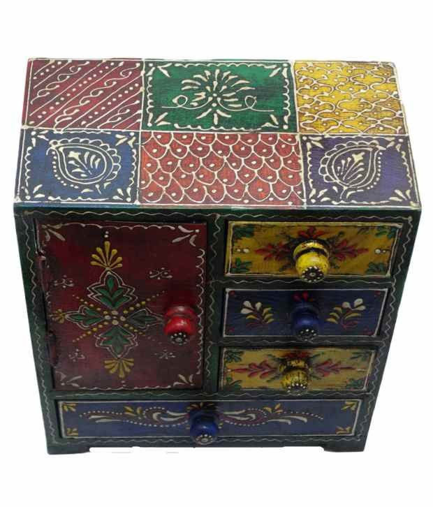 Rajasthani Handicrafts Wooden 5 Drawer Jewellery Box Buy Rajasthani
