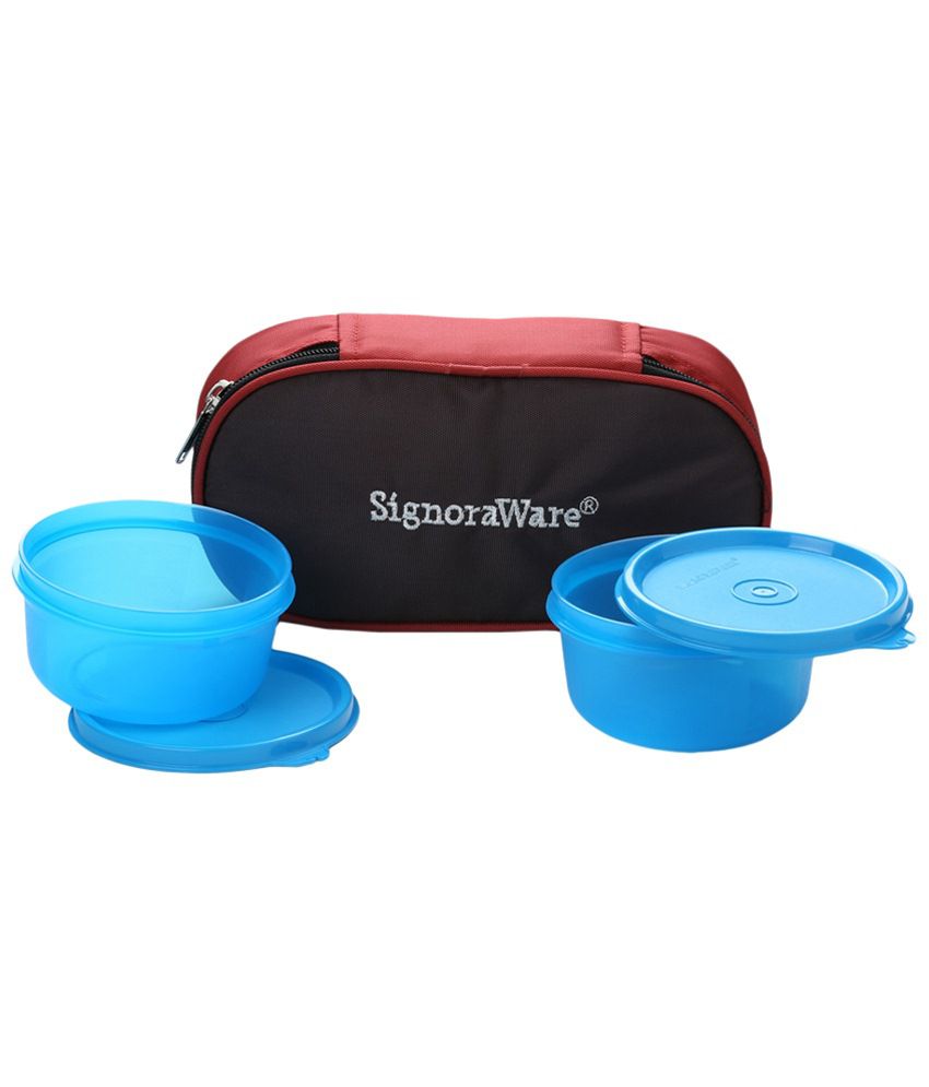 Signoraware Blue Mid Day Lunch Box with Bag: Buy Online at Best Price ...