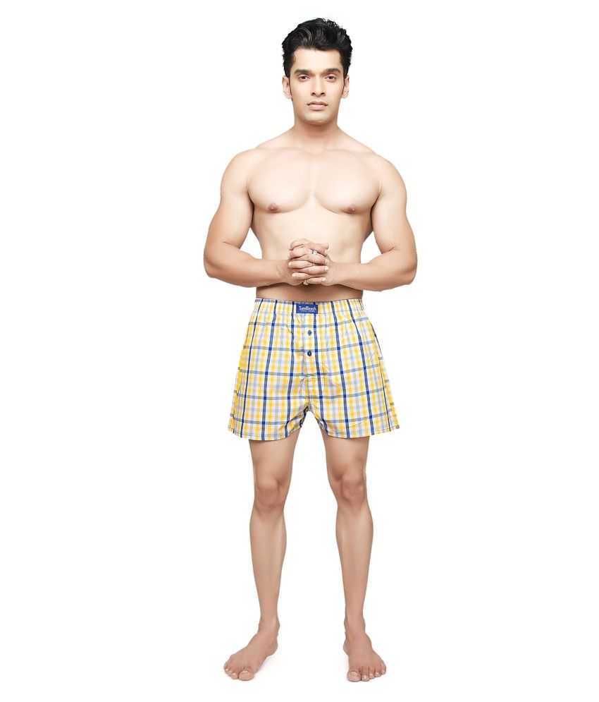 Sand Beach Yellow Cotton Boxer Buy Sand Beach Yellow Cotton Boxer