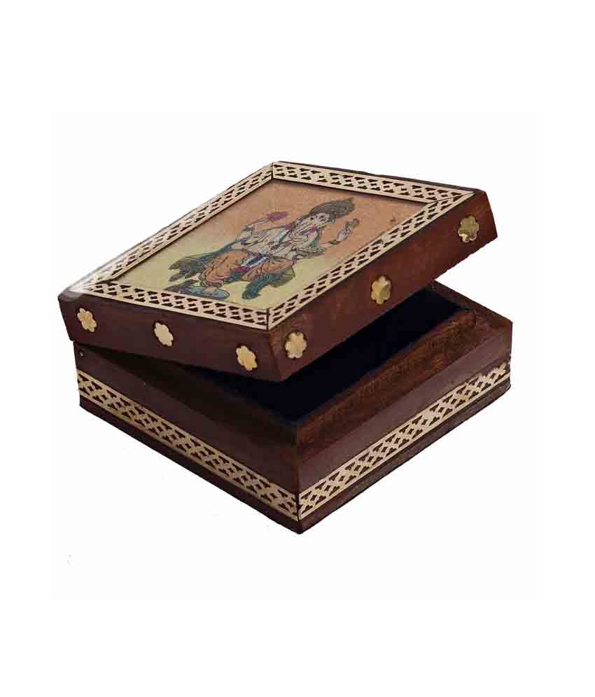 Aapno Rajasthan Wood Jewellery Box Brown Buy Aapno Rajasthan Wood Jewellery Box Brown at Best