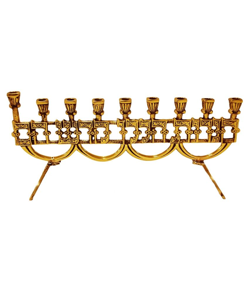Kartekay Brass Candle Stand Menorah Buy Kartekay Brass Candle Stand