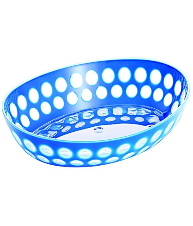 Nagdev Enterprises Ceramic Blue Fruit Basket Buy Online at Best Price