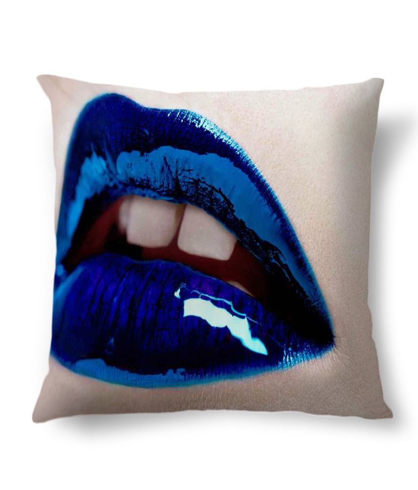 Amy Blue Glossy Lips Cushion Cover Buy Online at Best Price Snapdeal