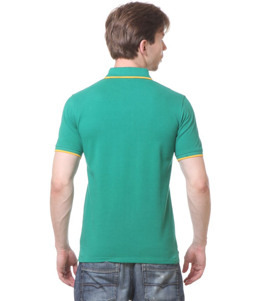 Calvin Klein Green Cotton Polo T-Shirt - Buy Calvin Klein Green Cotton ...