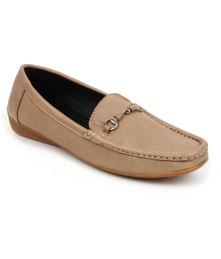 beige backless loafers
