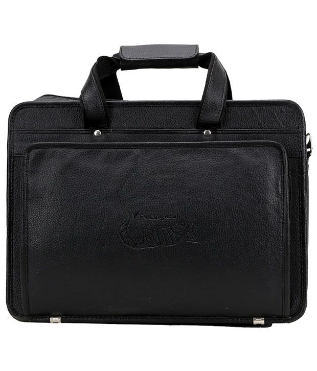 womens black leather computer bag