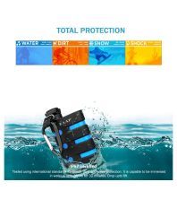 Zaap Defender 9100 mAh Waterproof Ultra Slim Power Bank with LED Flashlight for iPhone and Smart Phone - Blue and Black