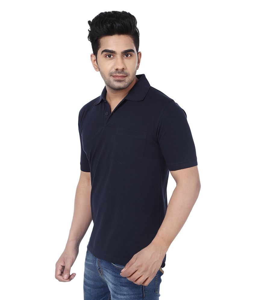 Crocks club Navy Cotton Polo T-Shirt - Buy Crocks club Navy Cotton Polo ...