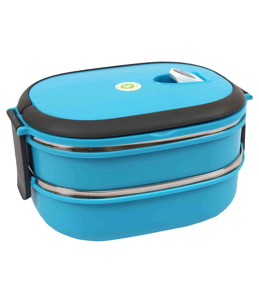 PeachesBizarre Turquoise Stainless Steel Insulated Lunch Box: Buy ...