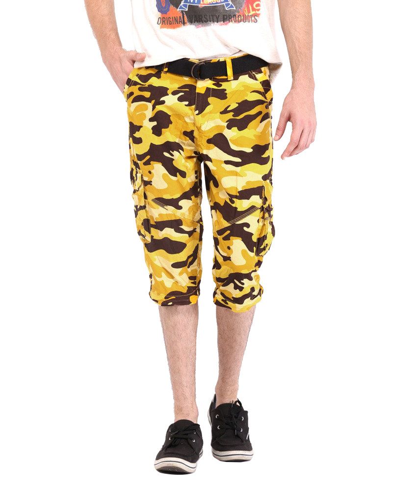 mens yellow cargo pants